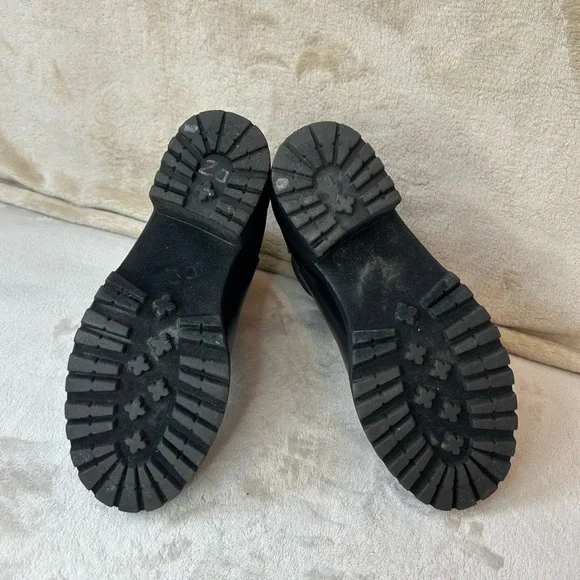 Soda Black Ankle Booties with Chunky Sole - Picture 9 of 10